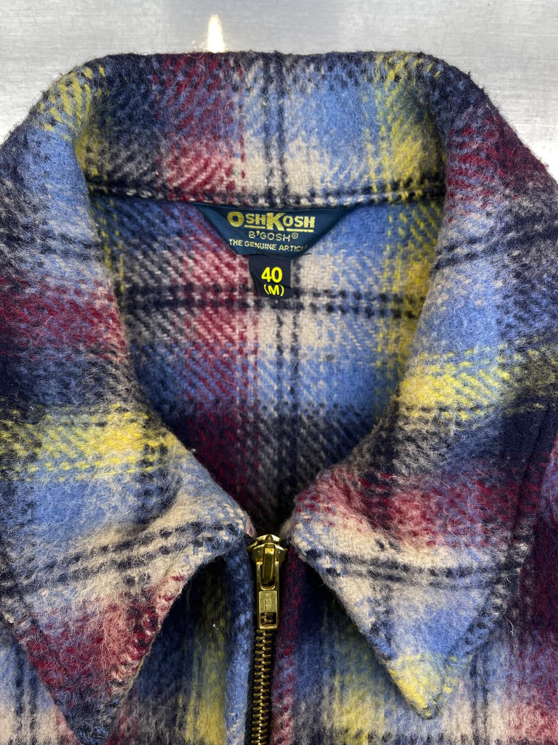 오시코시 타탄 체크 울 자켓 상품이미지7