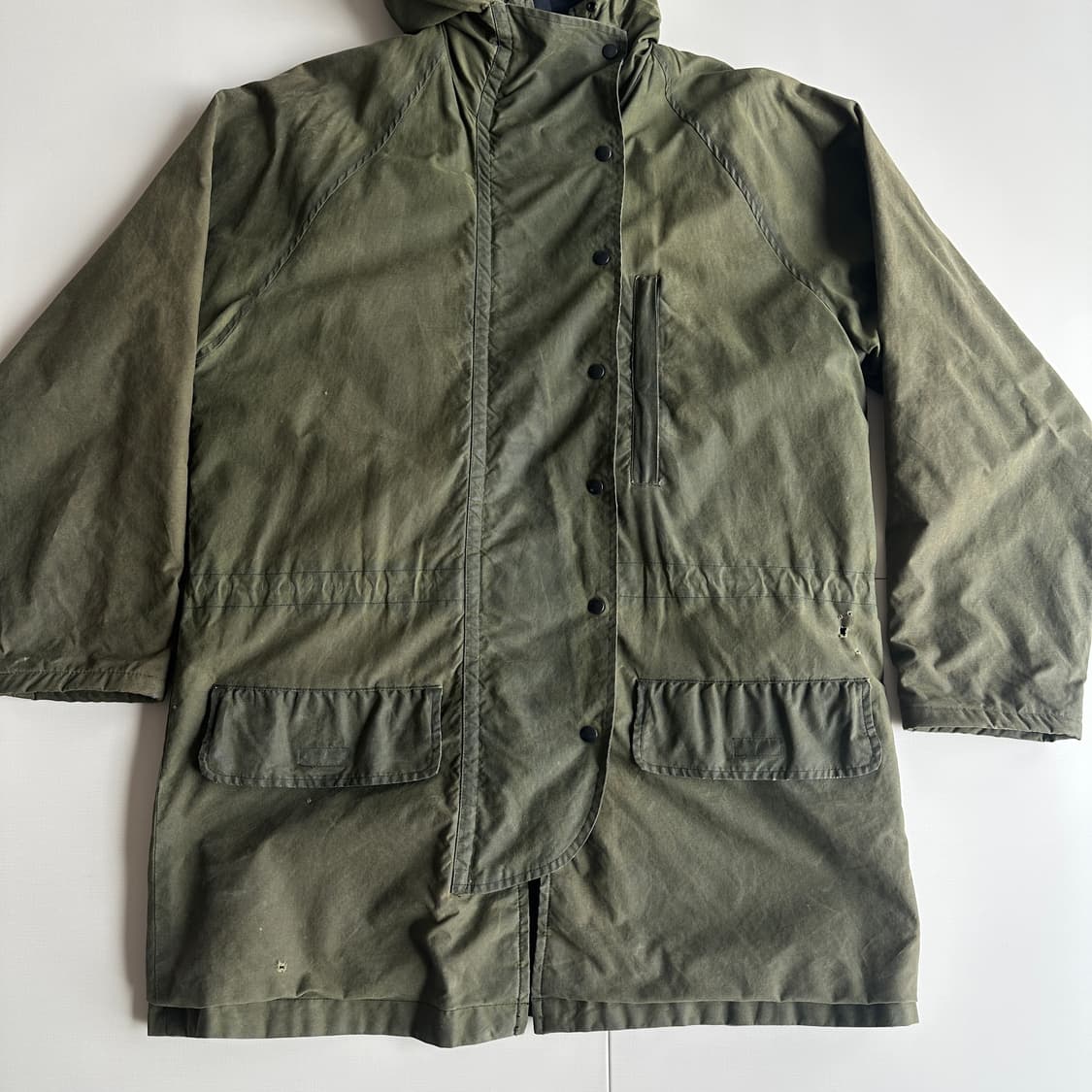 90s 폴로 스포츠맨 왁스 자켓 USA MADE 블랙와치 안감 탈론 상품이미지6