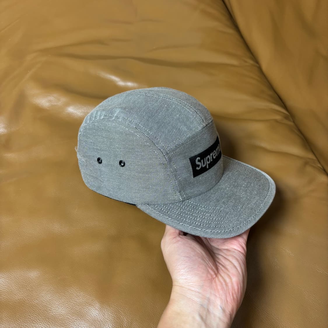 Supreme 슈프림 그레이 캠프캡 모자 (Jacquard Grey) 상품이미지3