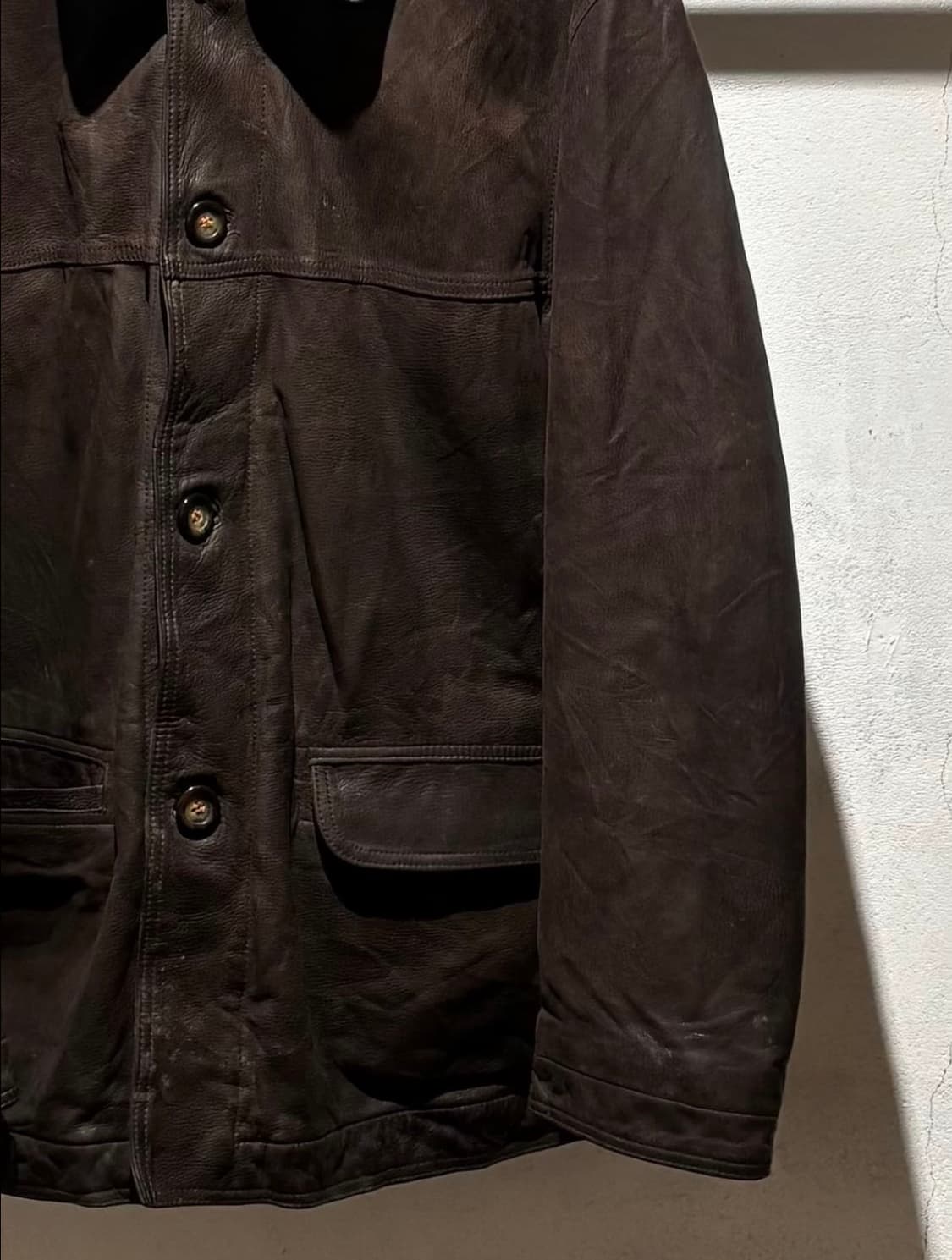 80-90's Real Leather Car Coat 상품이미지3