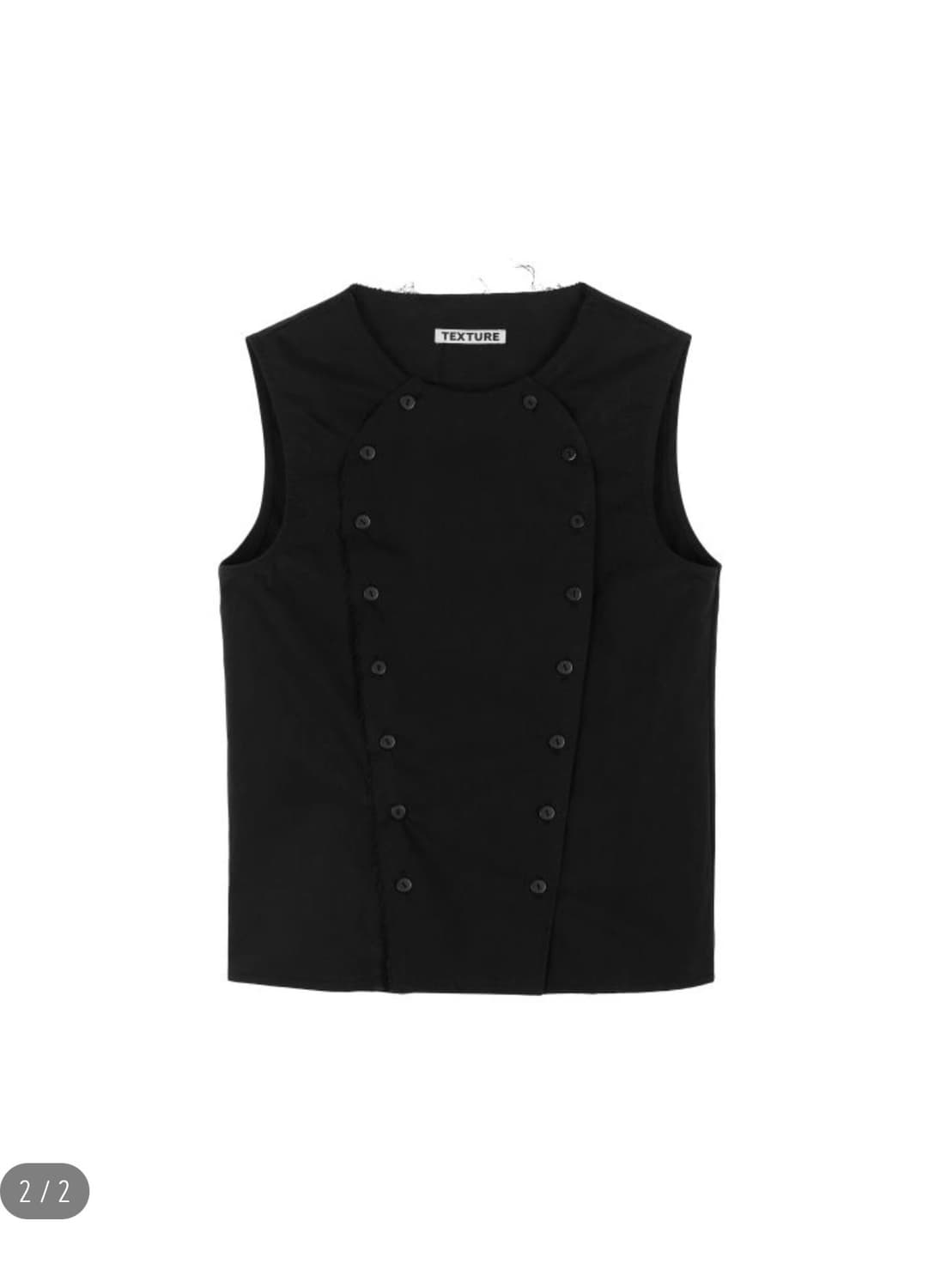 텍스처서울 단추 vest 블랙 상품이미지1
