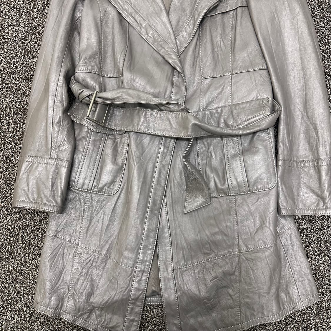 ANNE KLEIN 앤클라인 여성 양가죽 롱코트 자켓 88사이즈 상품이미지4