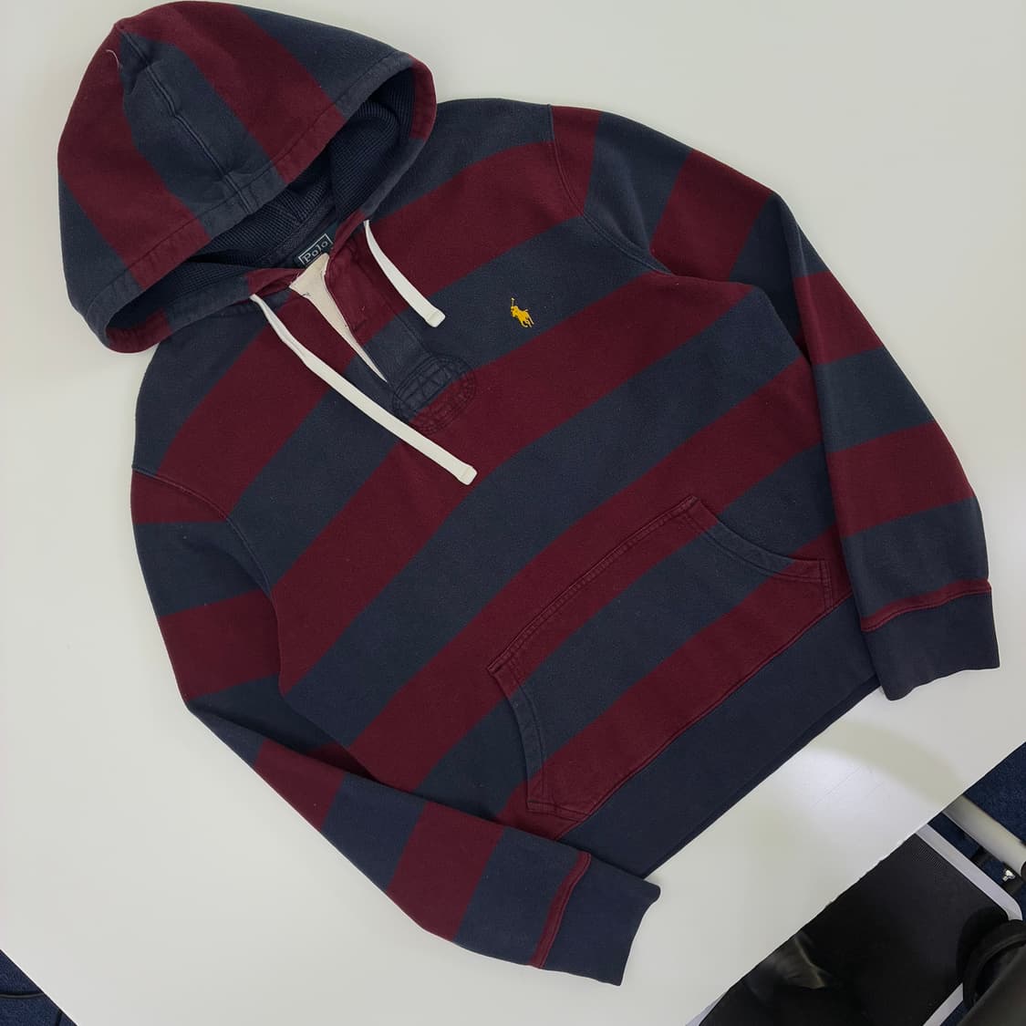 Polo  폴로 랄프로렌 자수 00,s 스트라이프 럭비 후드티  상품이미지2