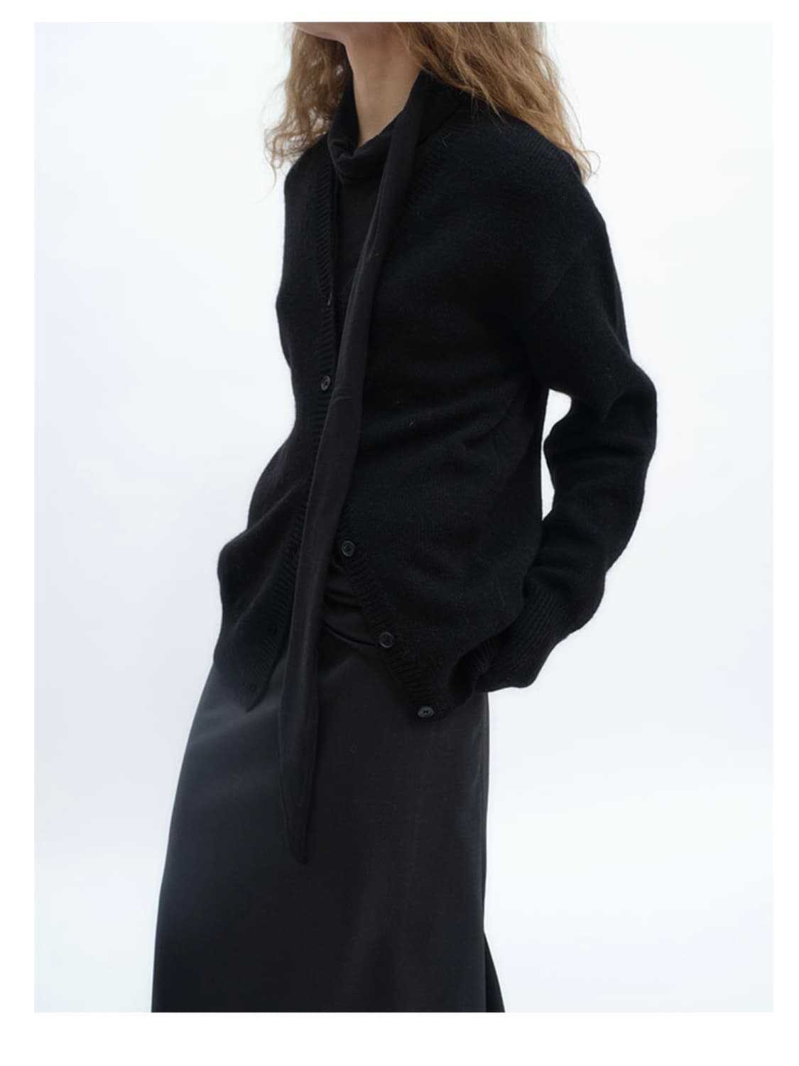 리포스 repos Wrap Jersey T-shirts (Black) 상품이미지6