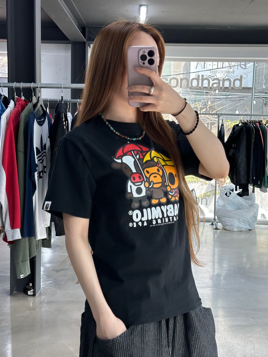 베이프 베이비마일로 썬 프렌즈 반팔티 상품이미지2