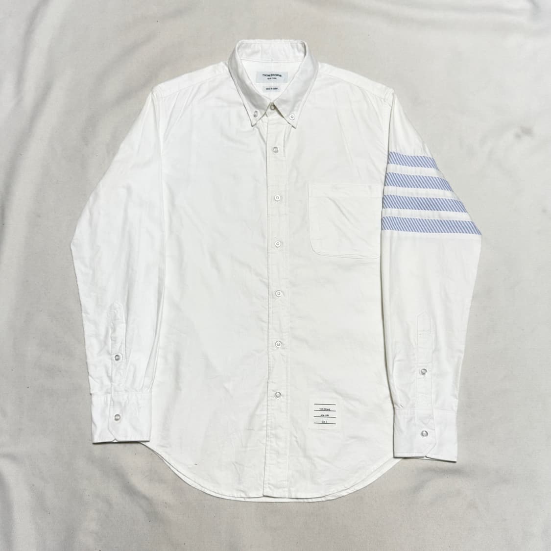 톰브라운 스트라이프 사선 화이트 단색 셔츠 상품이미지2