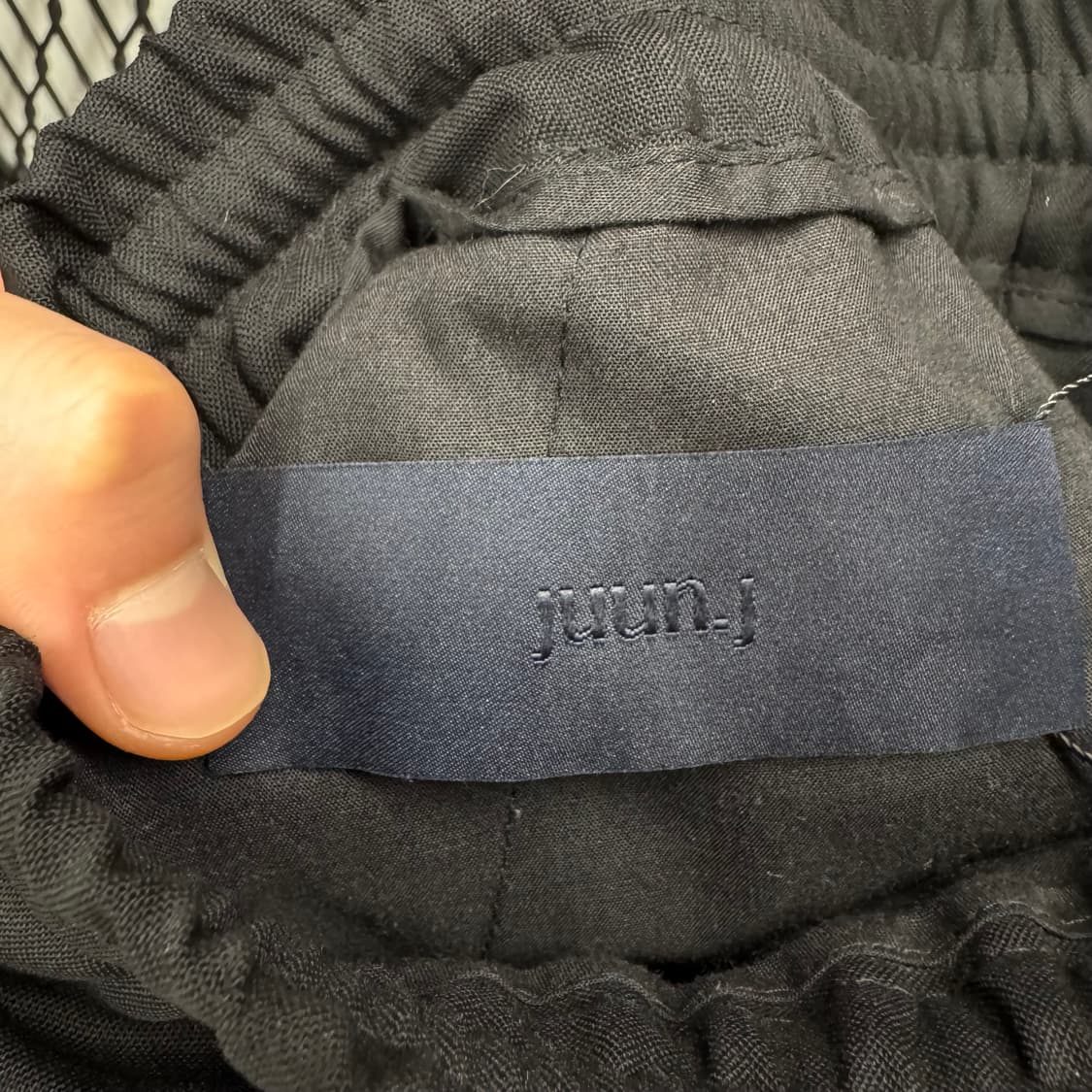 18S/S 준지 울 블렌드 카고 팬츠 블랙 상품이미지5