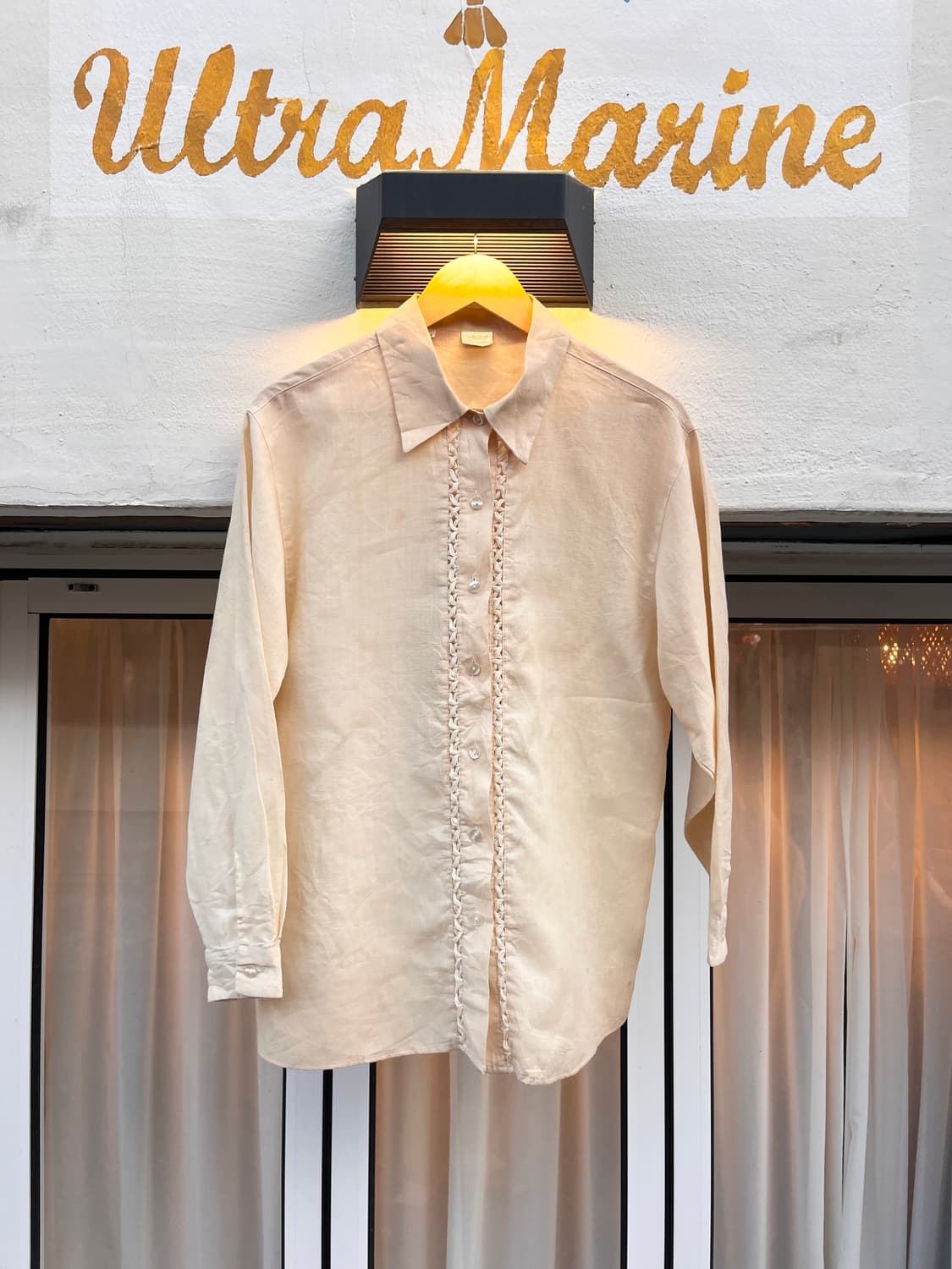 베네통 린넨 레이스 셔츠 (이탈리아제) 상품이미지1