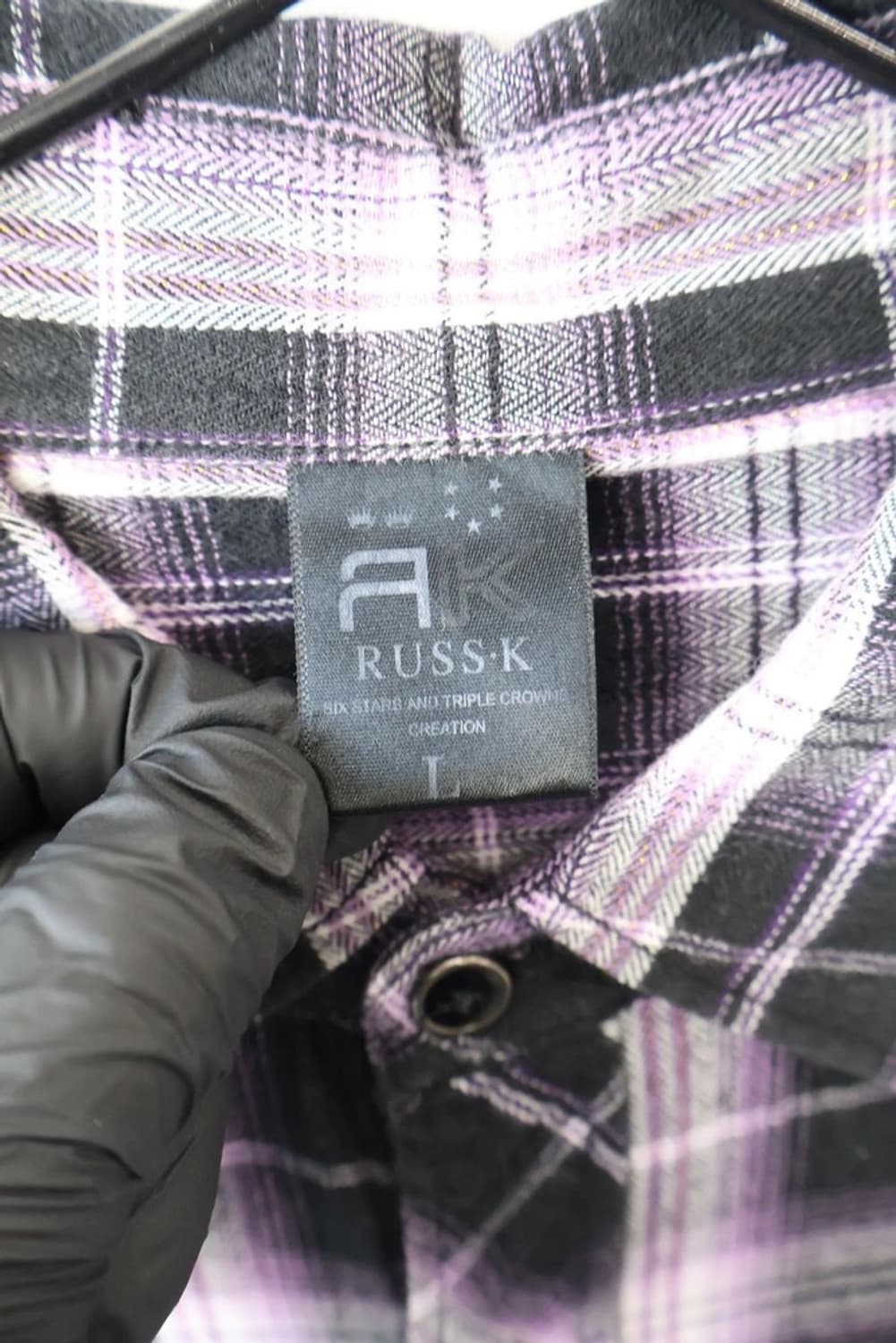 RUSS-K Y2K Purple Plaid Shirt 상품이미지5