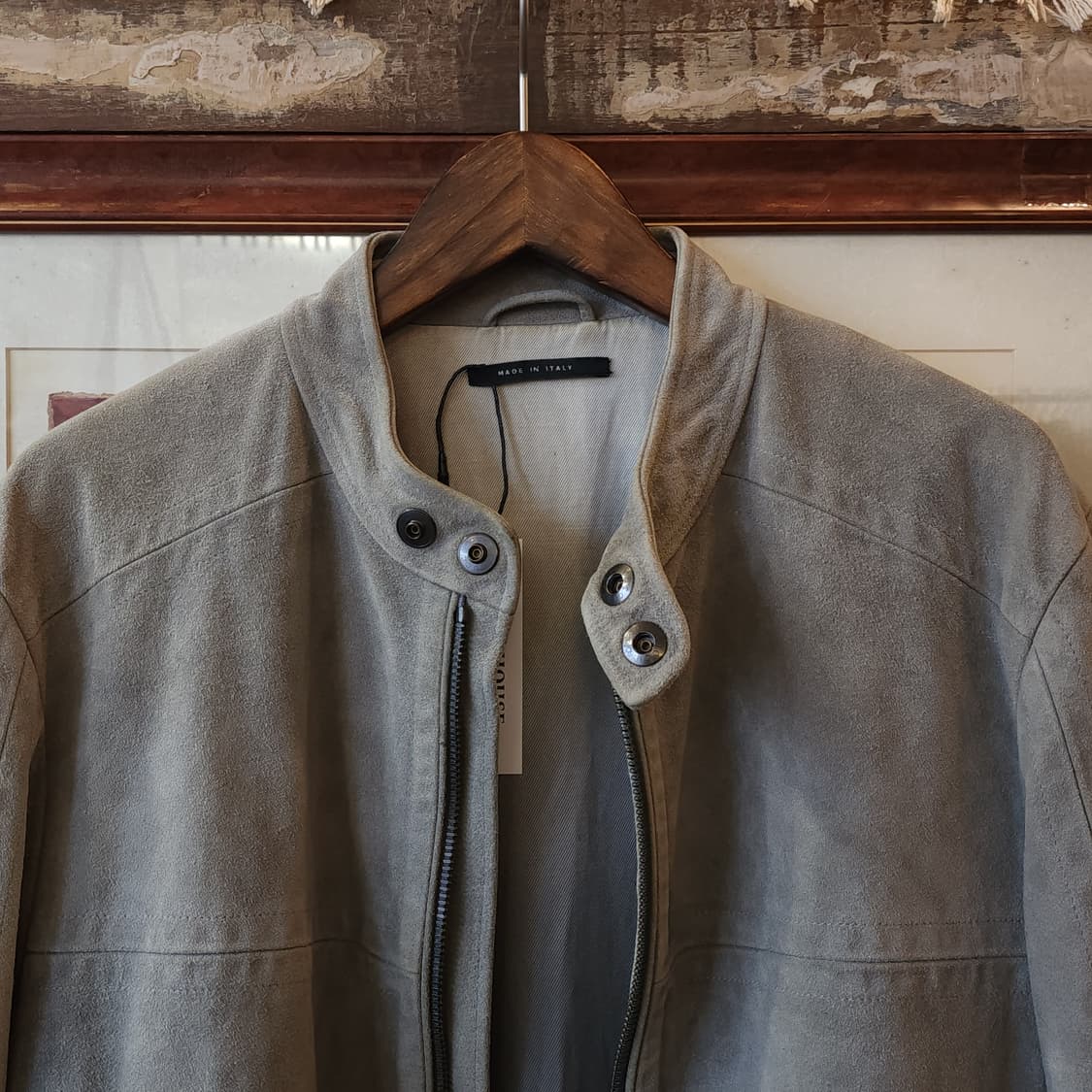 구찌 톰포드 카우하이드 스웨이드 바이커 레더 자켓 56 상품이미지3