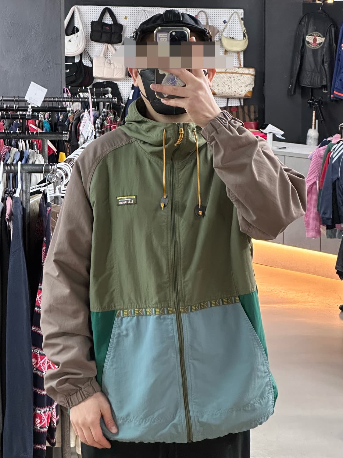 🔥엘엘빈 배색 후드 바람막이 자켓입니다🔥 상품이미지1