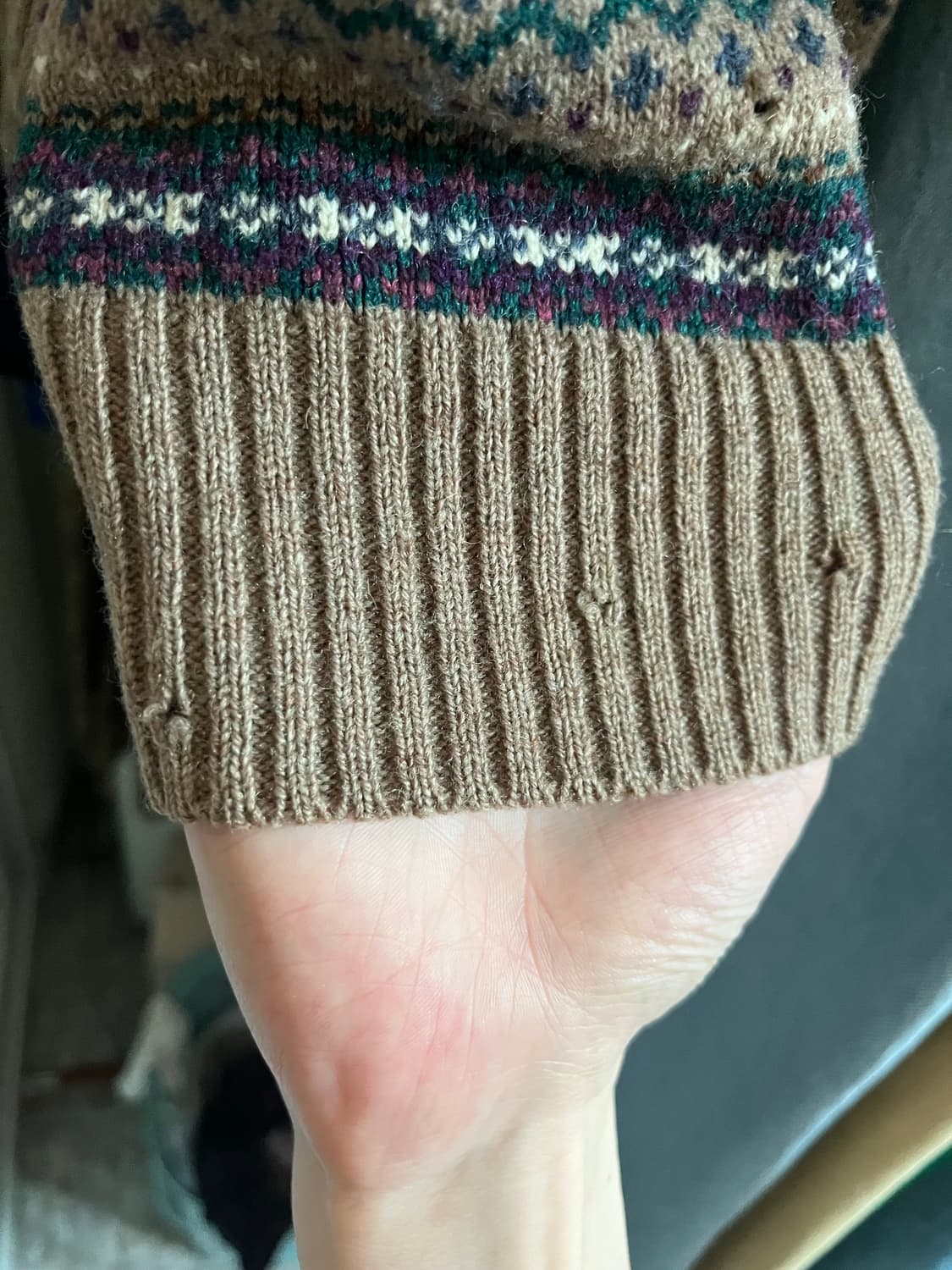 넘버나인 페어아일 니트 가디건  상품이미지4