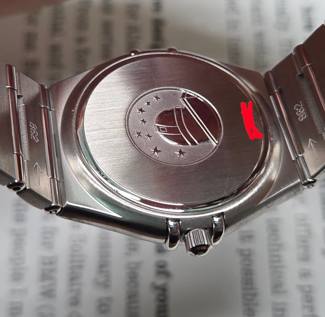 오메가 컨스틸레이션 별로고 격자 화이트판 쿼츠 브레이슬릿 ver. 상품이미지7