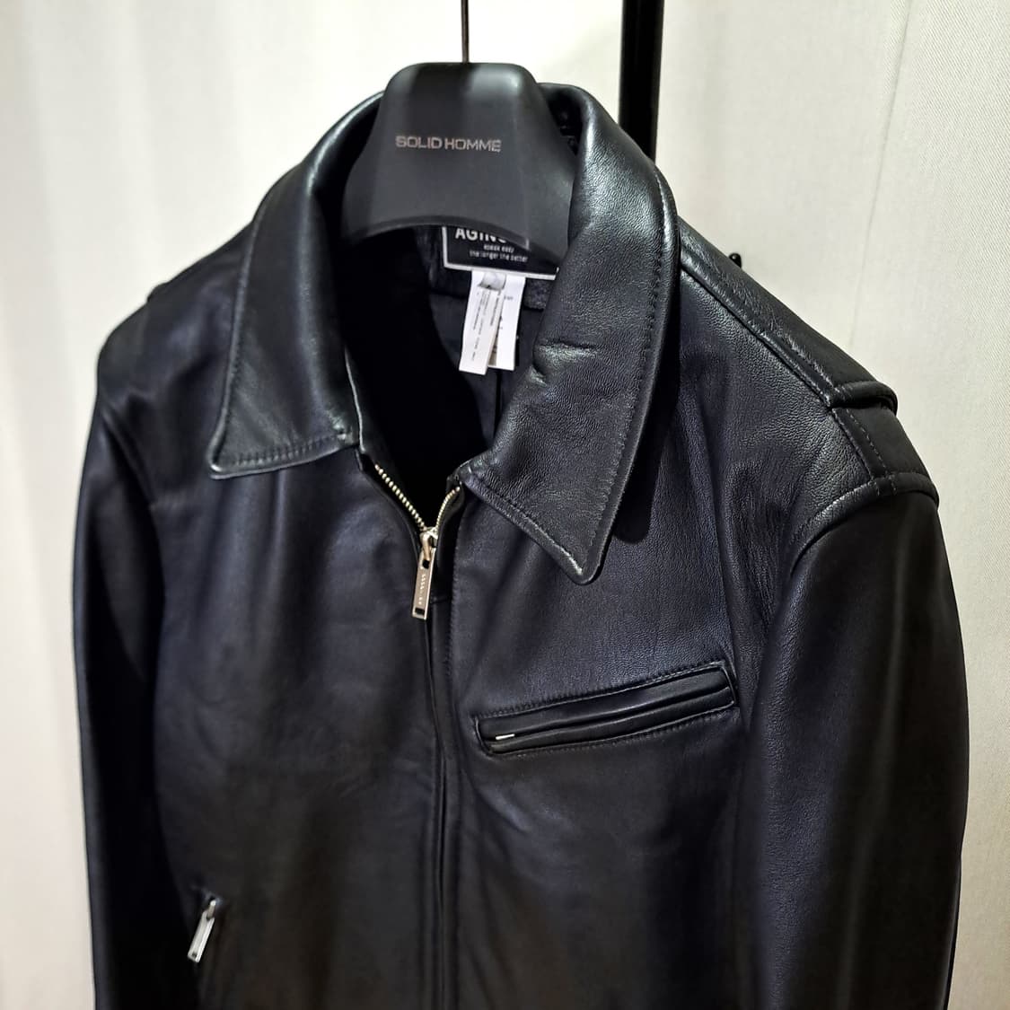 (택포) 에이징ccc 양가죽 싱글자켓 L B697 상품이미지3