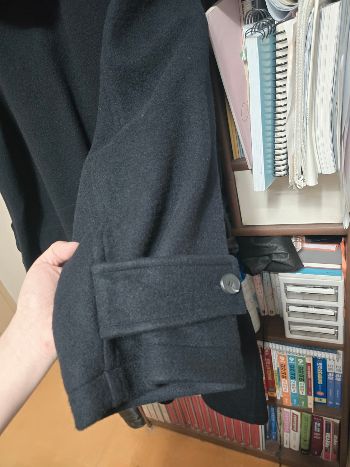 세븐피겨스 후드 더플 코트 다크네이비 L 상품이미지7