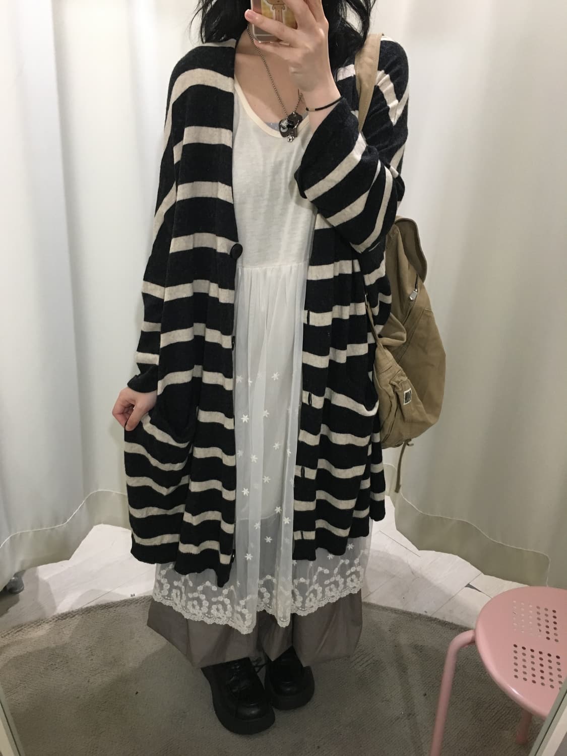 Stripe long cardigan 상품이미지5