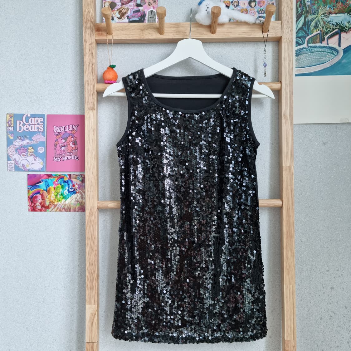 Black Spangle Sleeveless 상품이미지1
