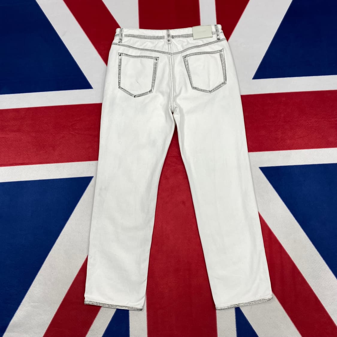 메종미네드 화이트 워싱데님팬츠 48 실측 32 상품이미지4