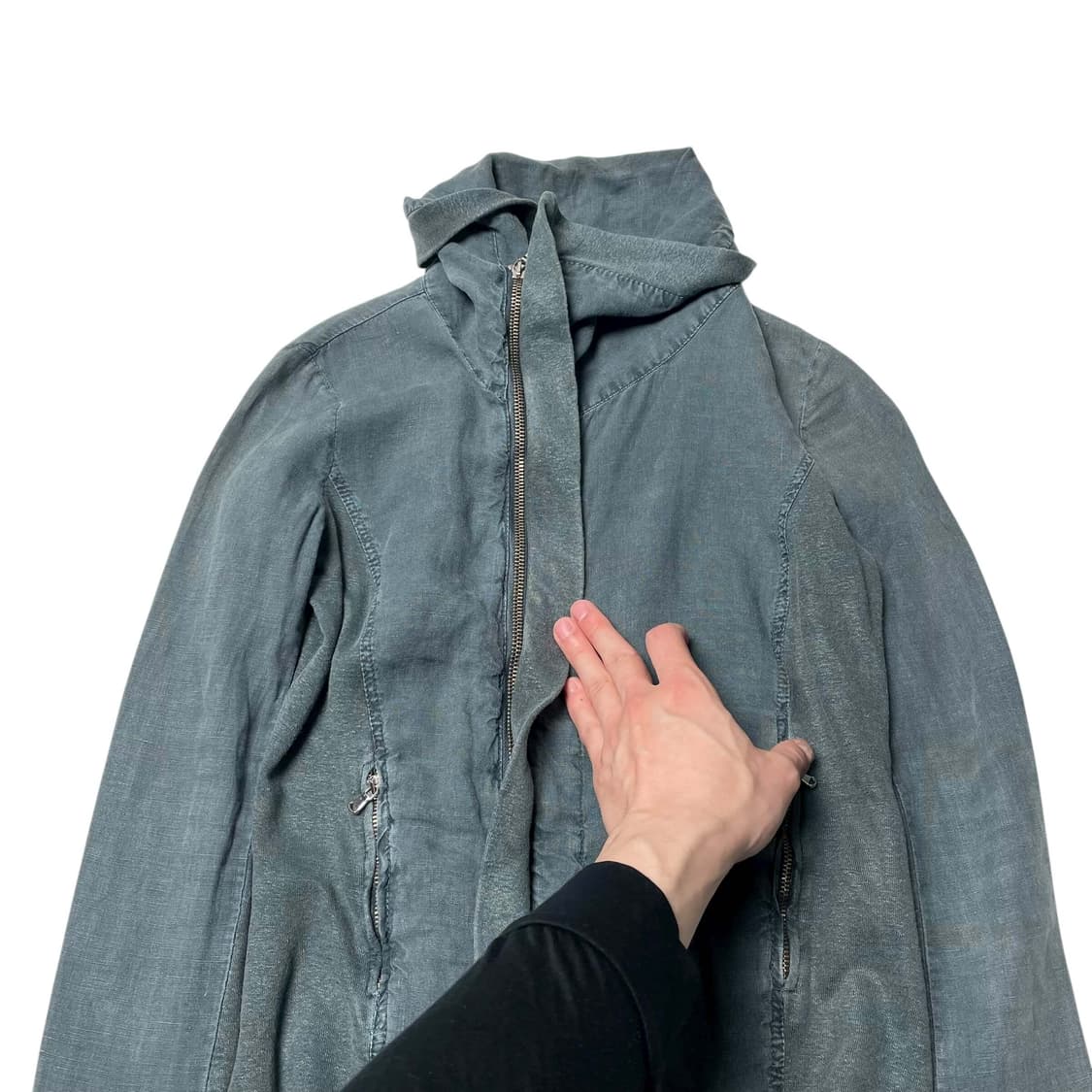 Tandem 하이넥 린넨 블렌드 집업 자켓 (italy made) 상품이미지5