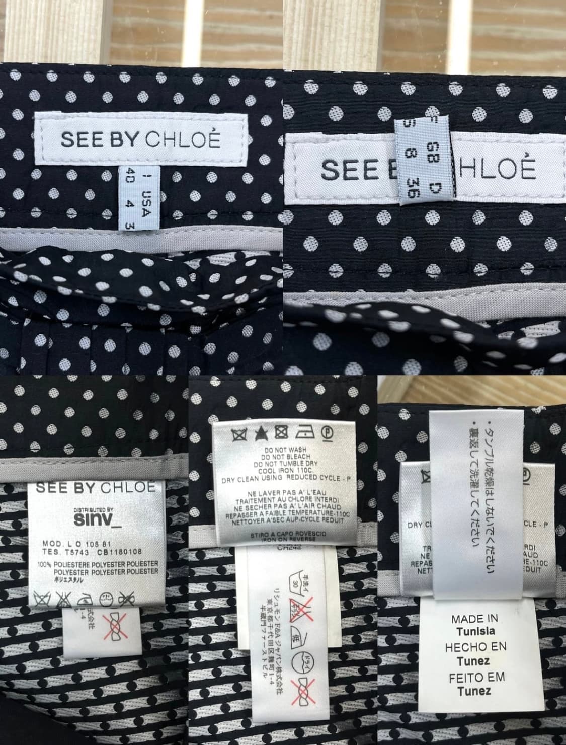 씨바이 끌로에 빅 리본 폴카 도트 쇼츠 상품이미지6