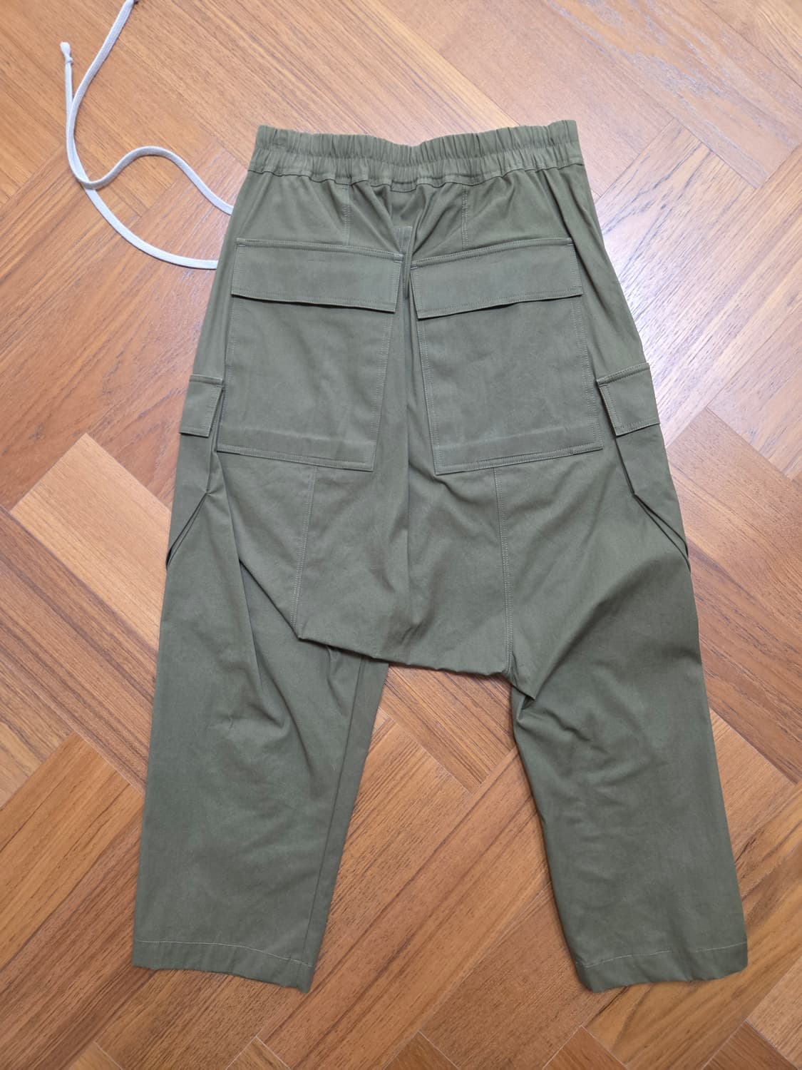 릭오웬스 더티그린 드로스트링 카고 팬츠 상품이미지2