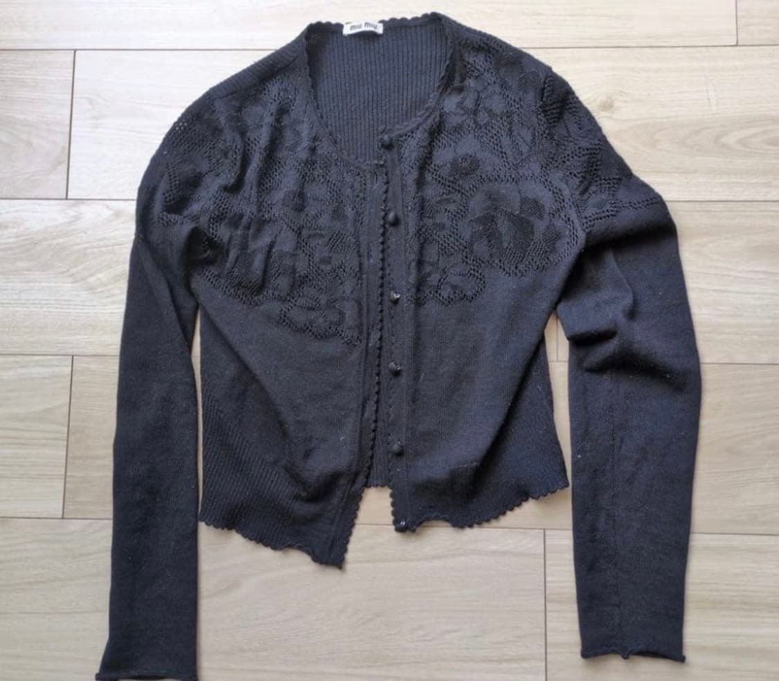 miu miu 플라워 니트 가디건 상품이미지1