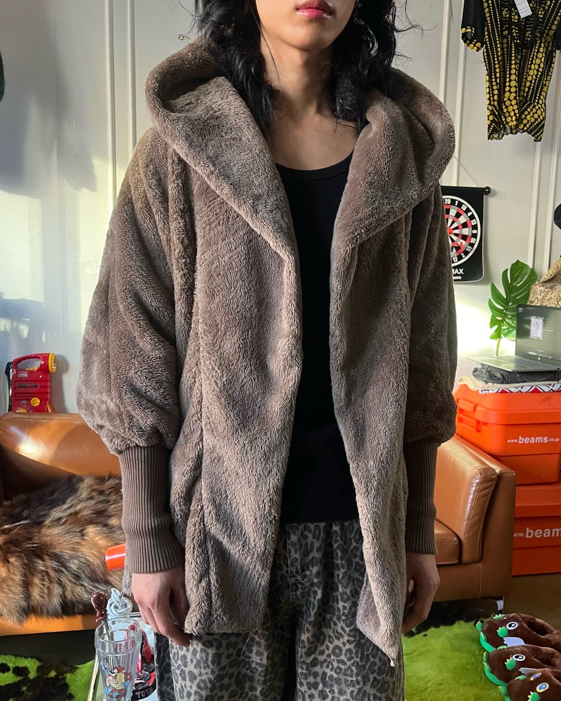 ANZU Japan Hood Fleece Dolman Cardigan 상품이미지4