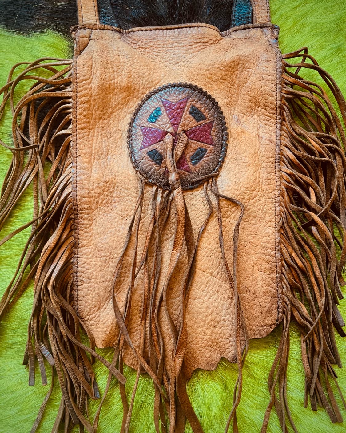 Native American Deer Skin Fringe Bag 상품이미지3