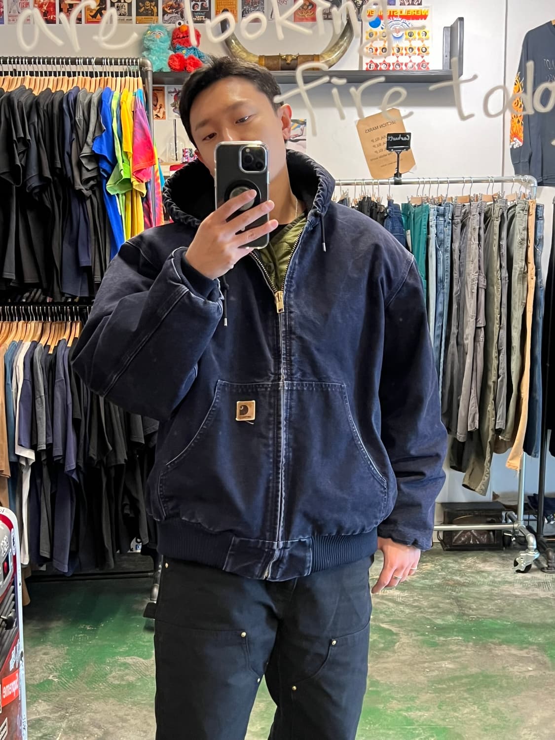 [2XL] 빈티지 칼하트 액티브 자켓 J130 후드 덕 워크자켓 상품이미지5