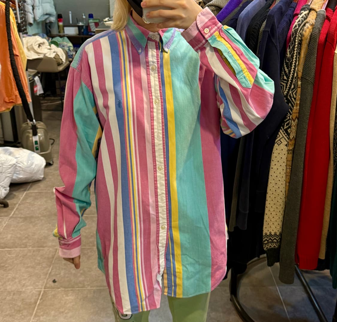 [No.9]Polo 폴로 스트라이프 긴팔셔츠 상품이미지1