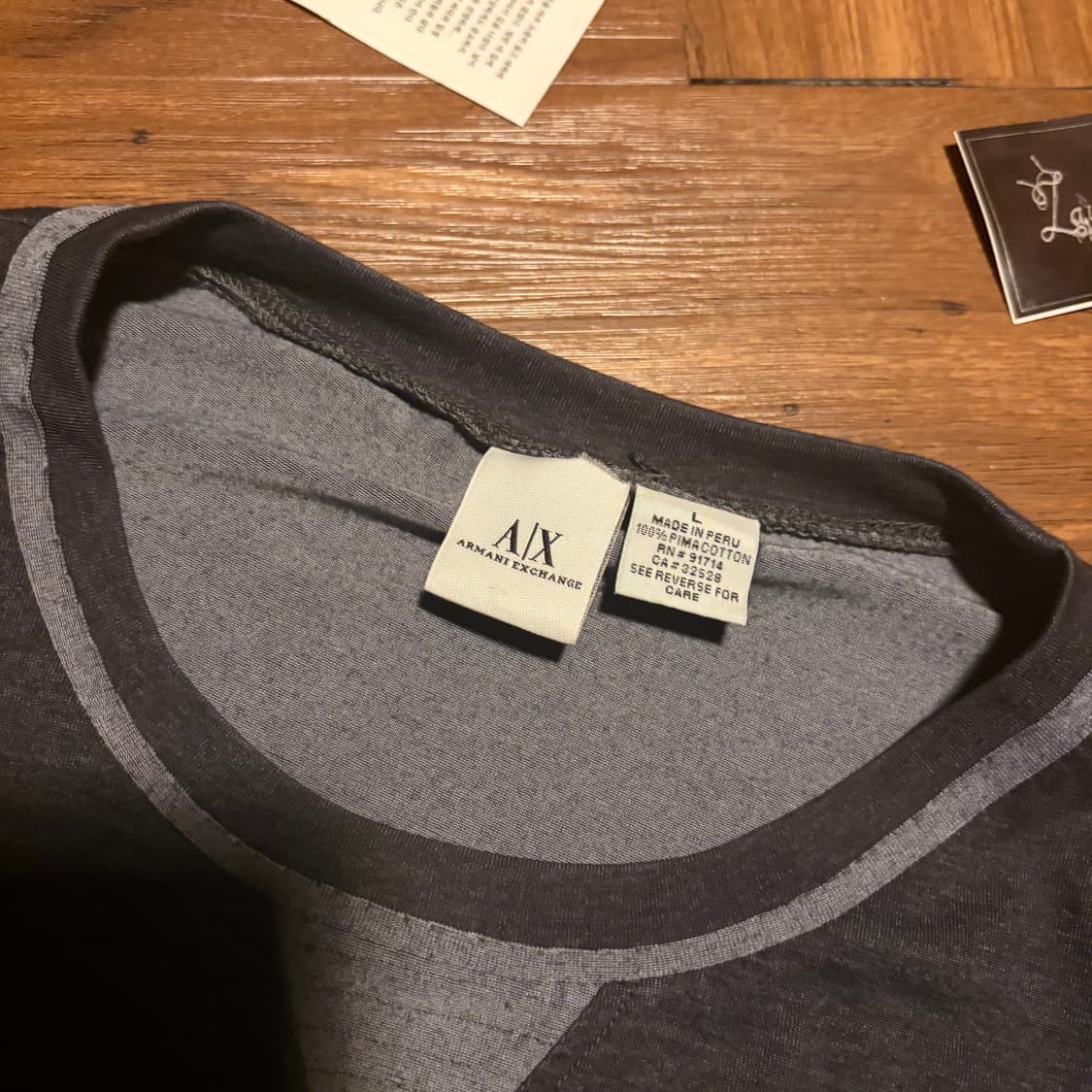 ARMANI EXCHANGE 피마 코튼 테크 반팔 티셔츠 상품이미지4