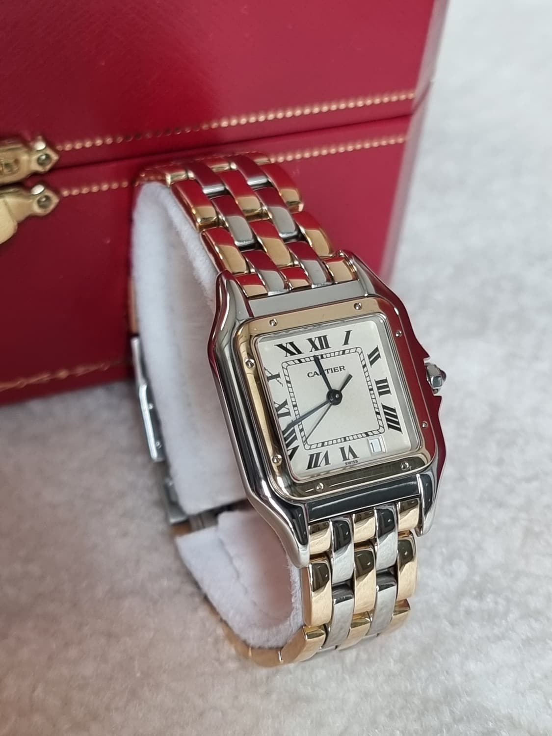 까르띠에 팬더 18K 옐로우 3-row 콤비 M 쿼츠 남녀공용 시계
 상품이미지3