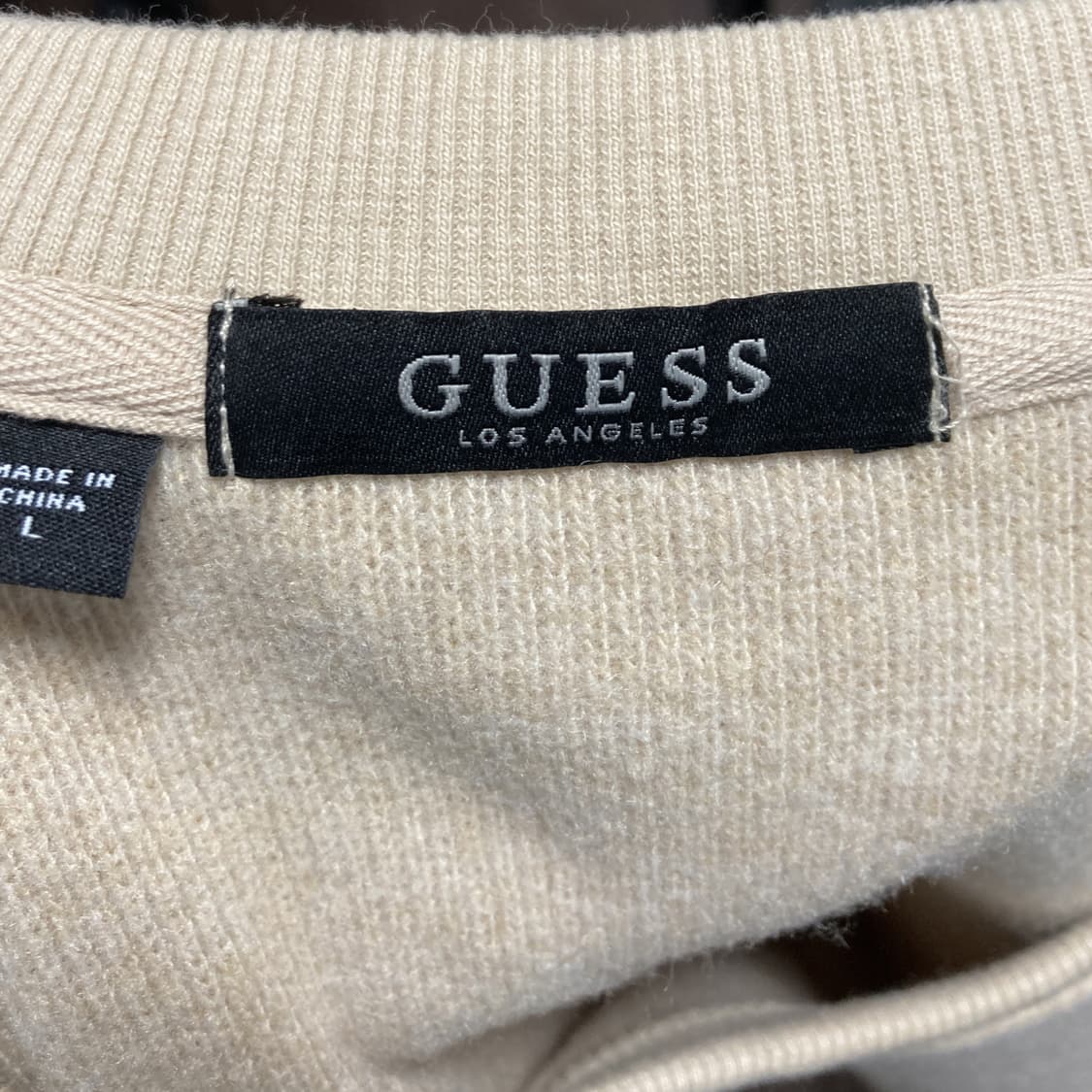 게스 남성 스웻맨투맨 베이지 최상 L 상품이미지4