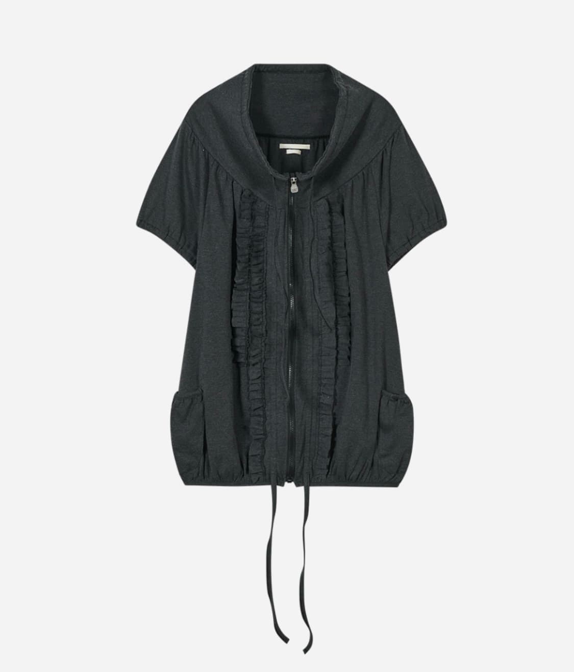 타입서비스 ruffled zip pocket 차콜 상품이미지3