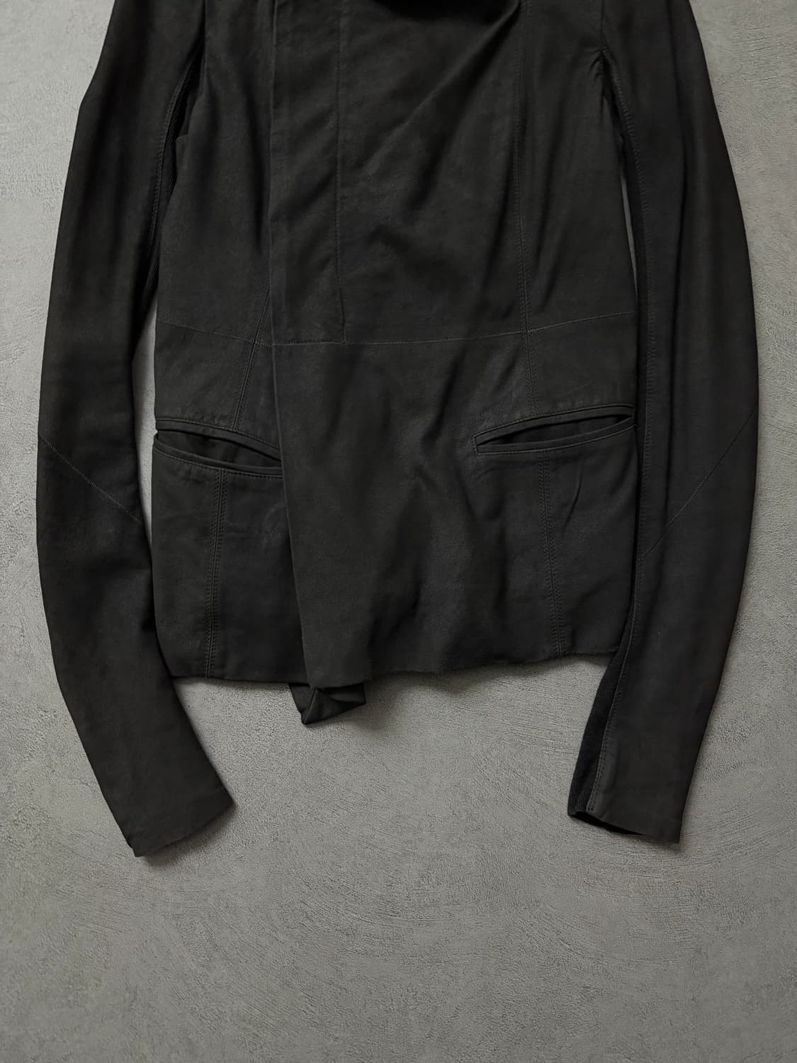 11FW 릭오웬스 하이넥 램스킨 자켓 상품이미지4