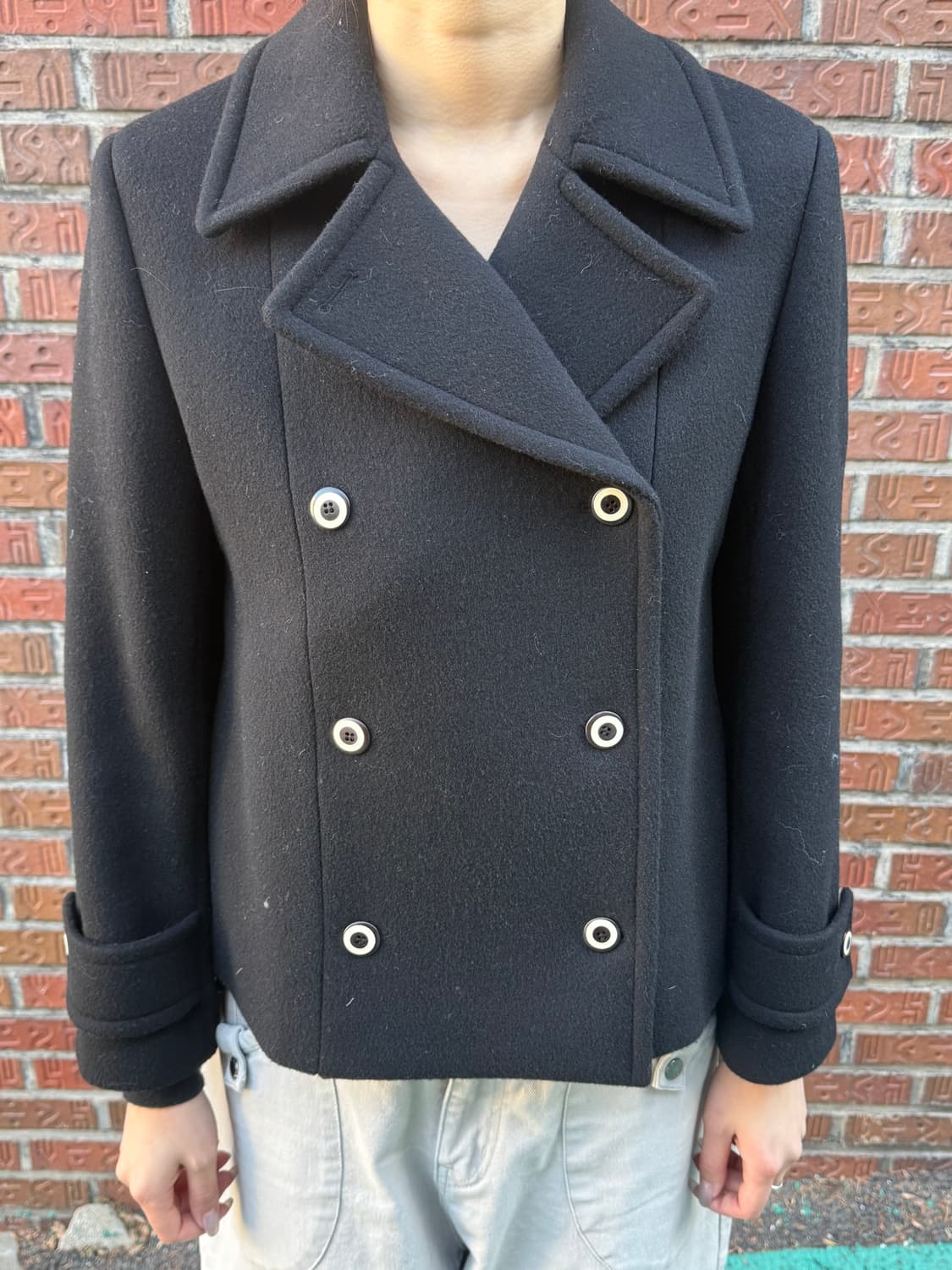 네이비 미디 코트 상품이미지2