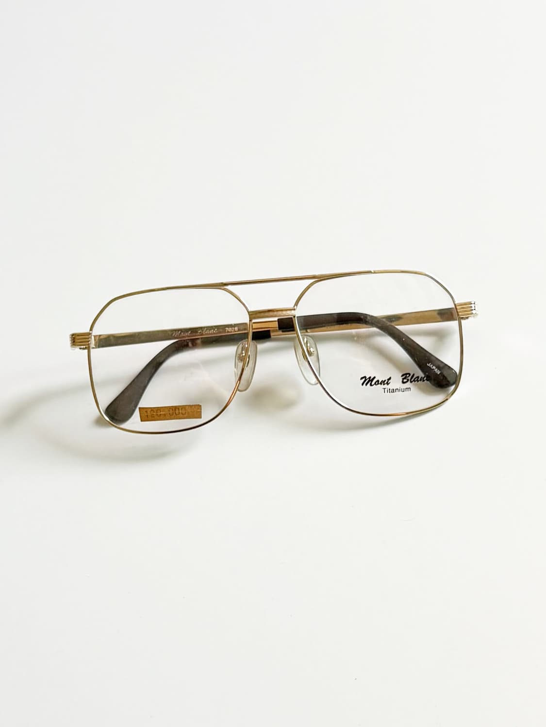 90s MONT BLANC 골드 티타늄 보잉 스퀘어 빈티지 안경 상품이미지1