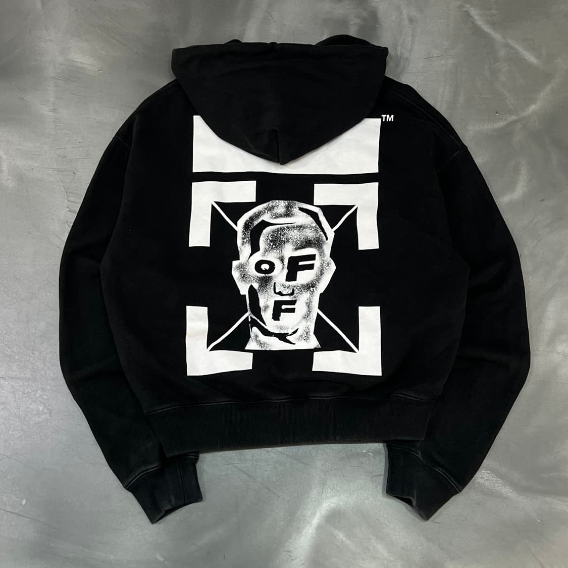  오프화이트 페이스 프린팅 후드티 y16383 상품이미지2