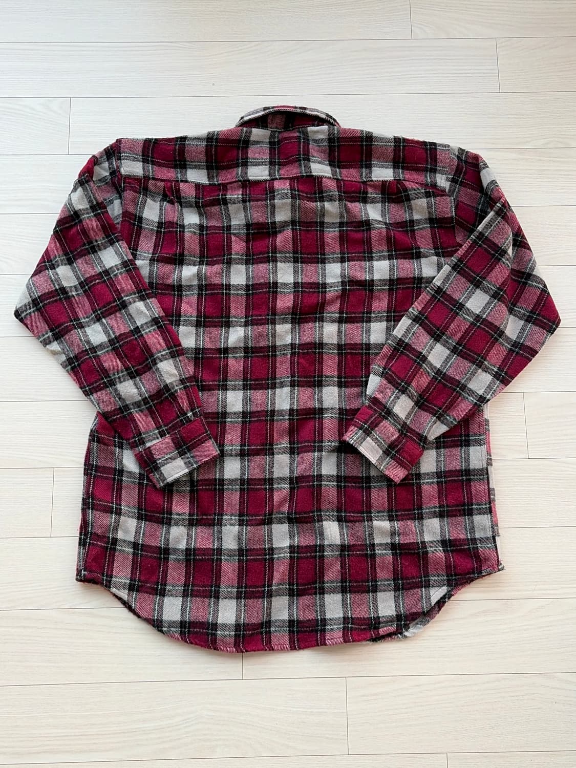 90s 올드 유니클로 플란넬 셔츠 자켓 L (103-105) 상품이미지2