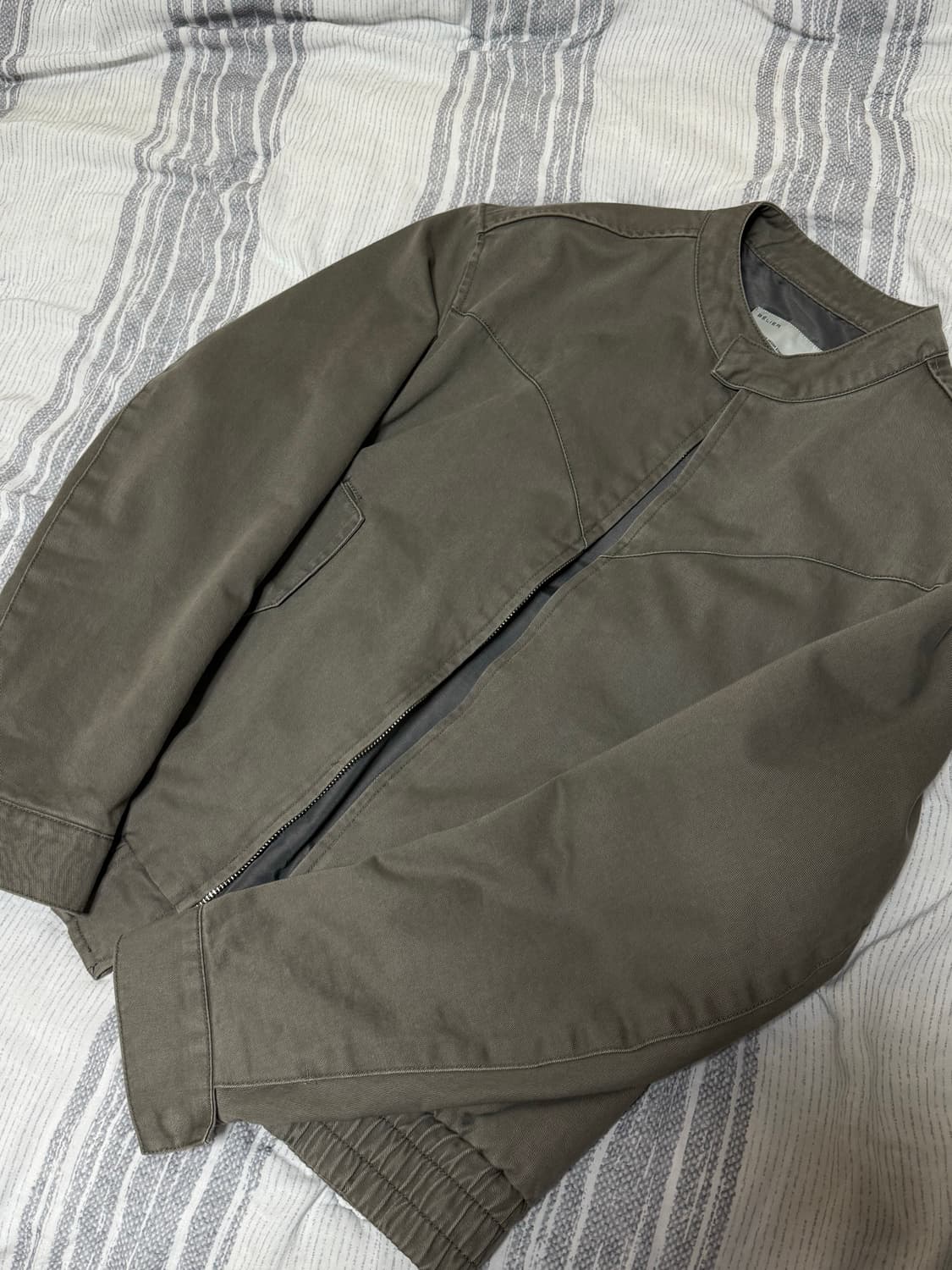 (4, 100) 벨리에 세리프 해링턴 자켓 올리브 상품이미지3