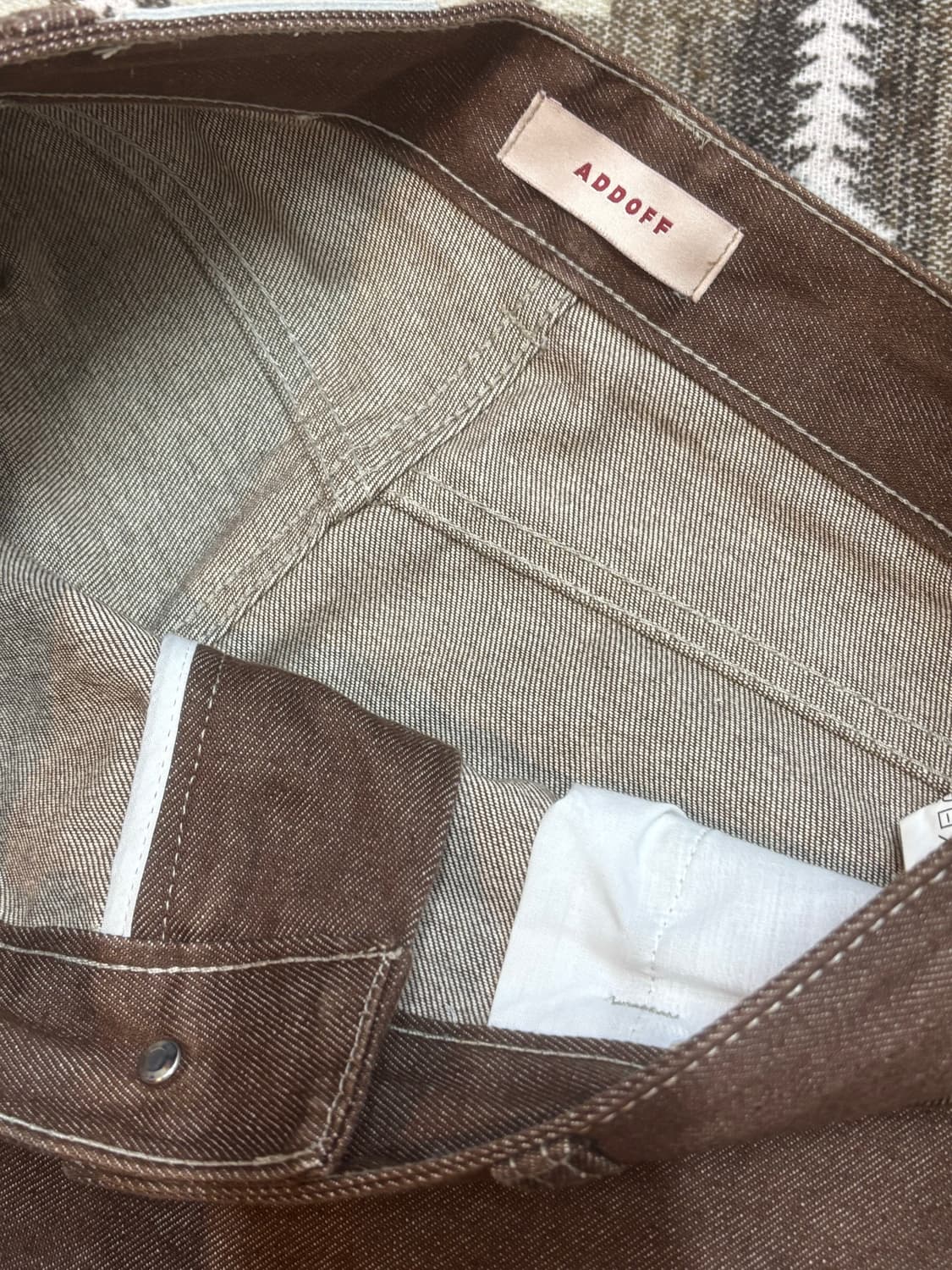 에드오프 후프 컬 데님 브라운 상품이미지5