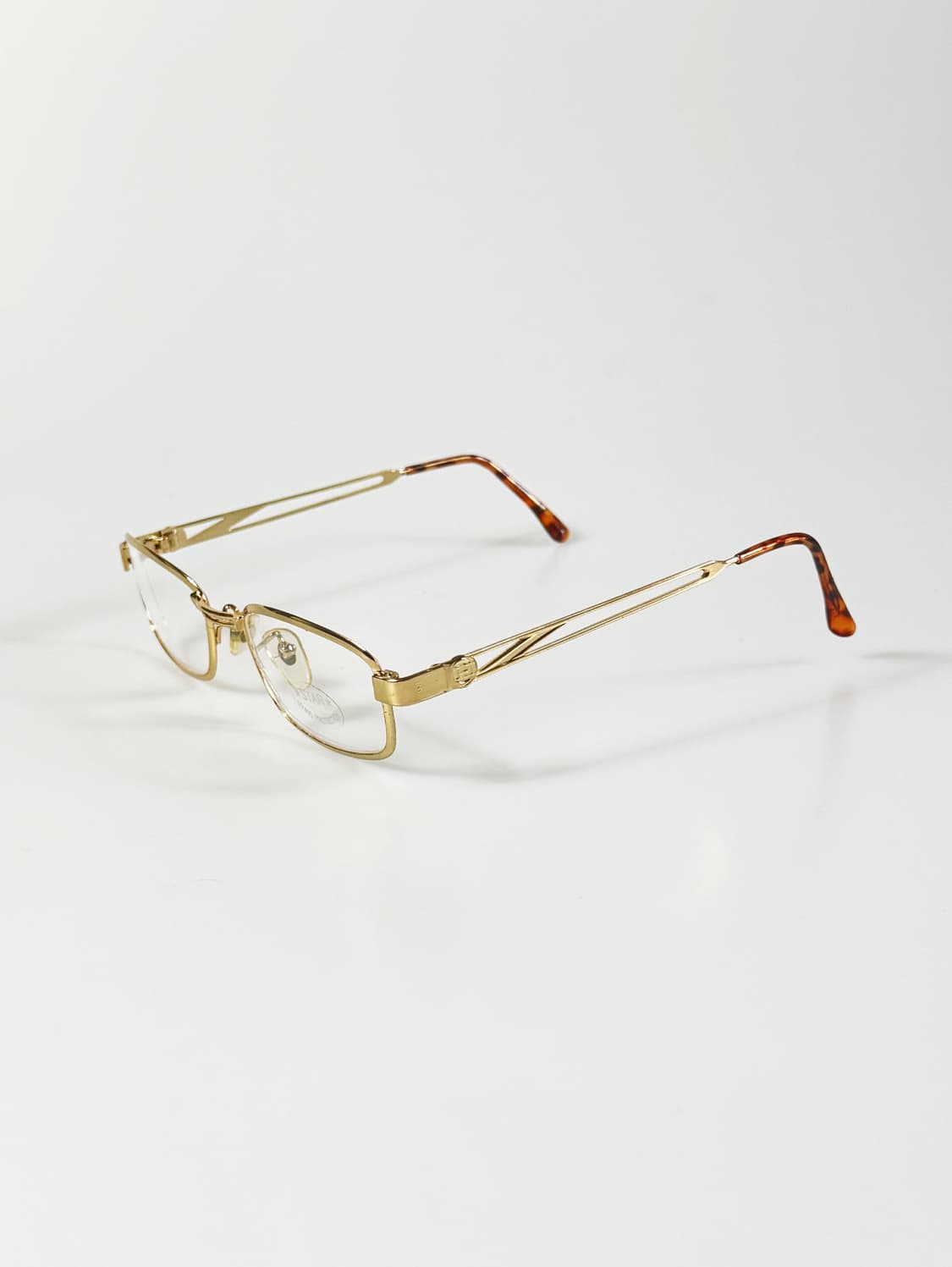90s STAR 골드 슬림 스퀘어 메탈 빈티지 안경 상품이미지3