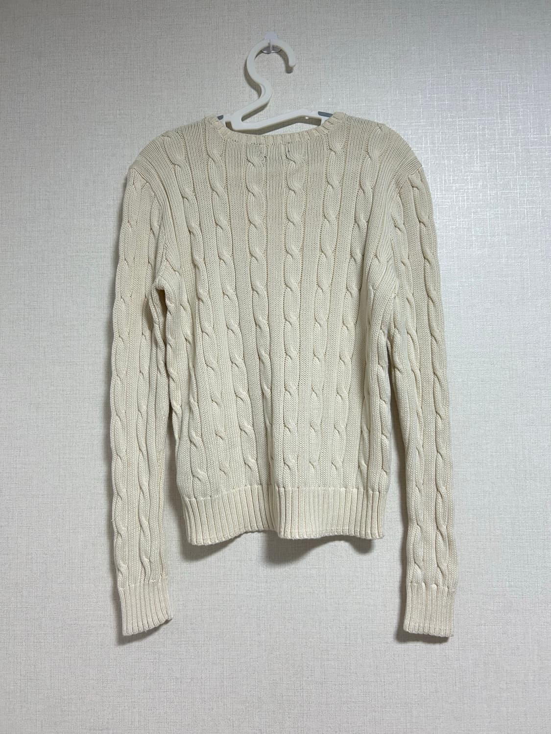 폴로 랄프로렌 신형 꽈배기 니트 아이보리 크림 L  상품이미지6