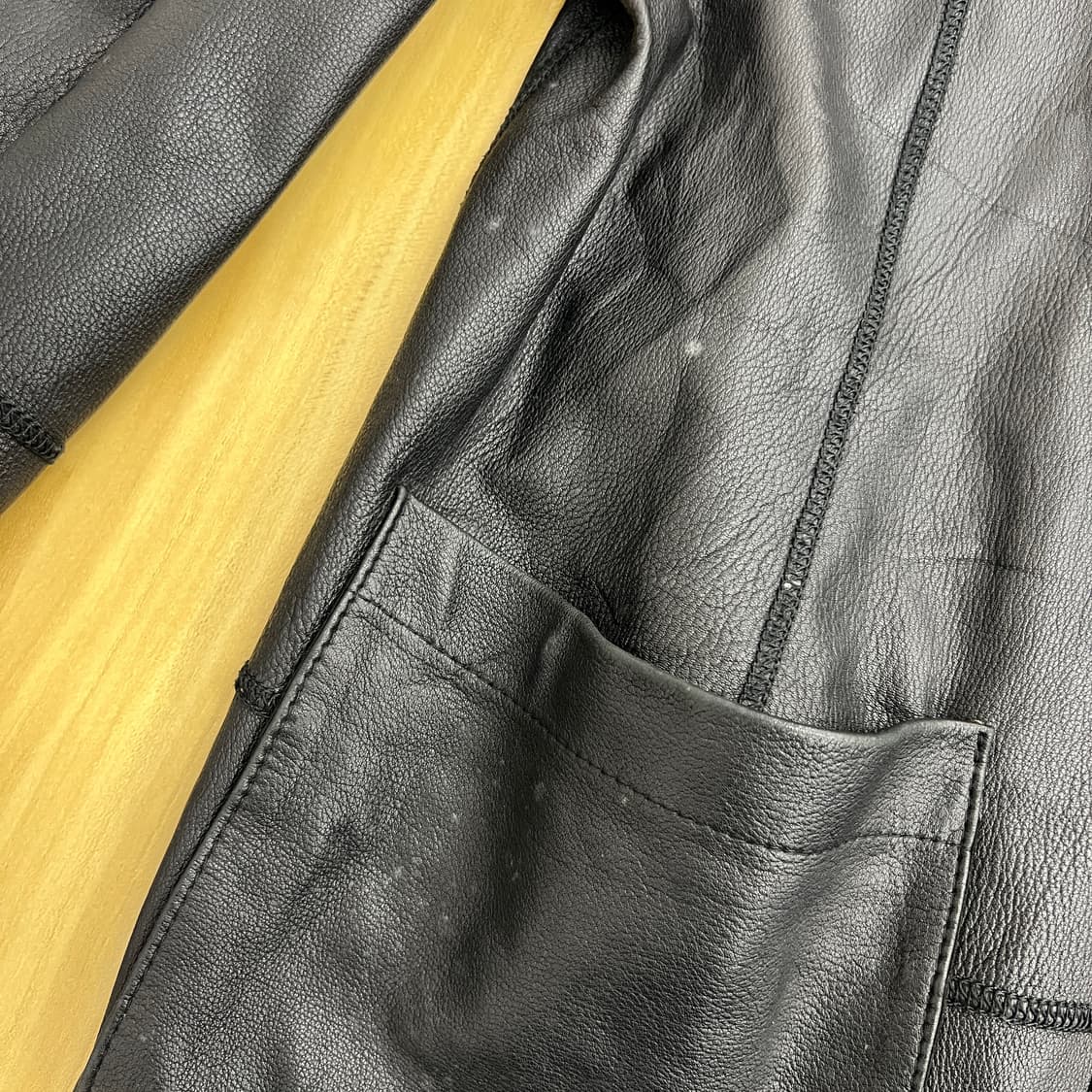 VTG 빈티지 블랙 스웨이드 레더 리버시블 코트 46 상품이미지8