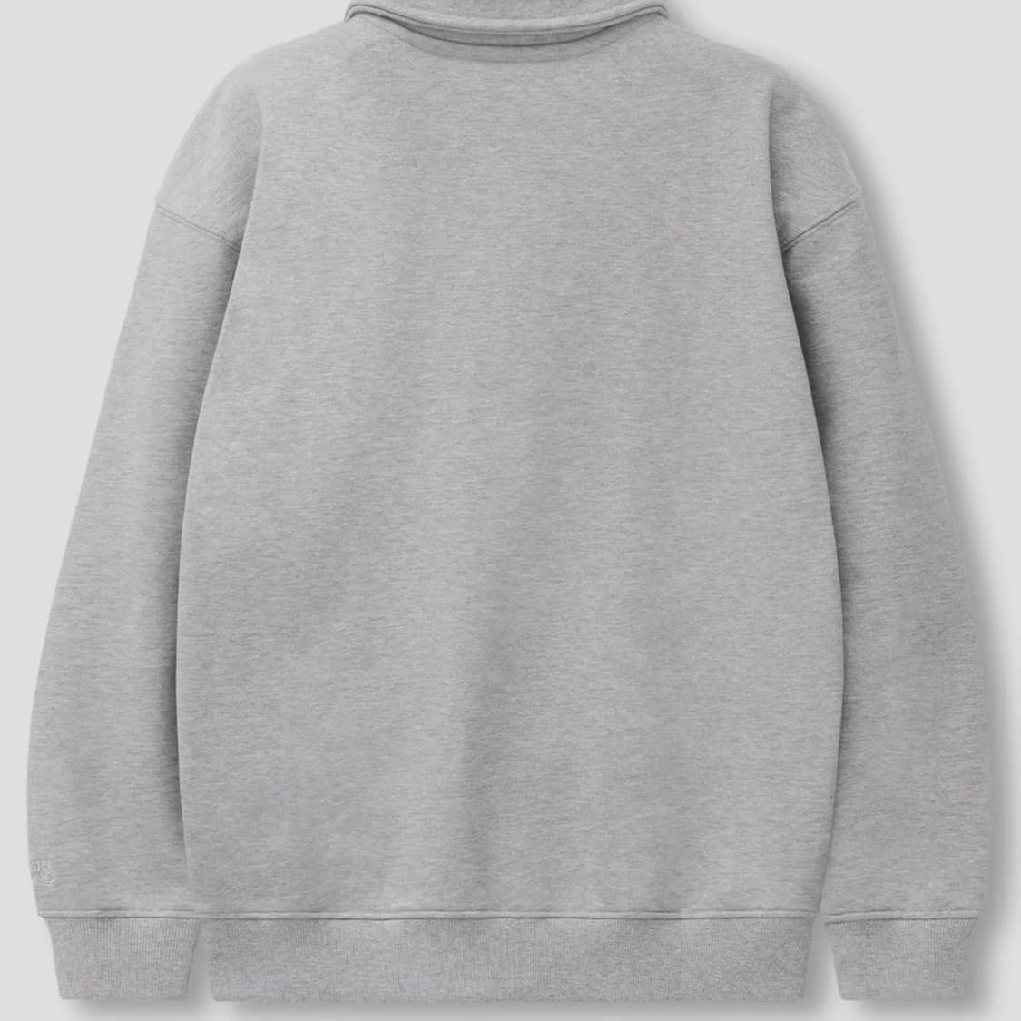 오버핏 하프집업 카라넥 스웨트 셔츠 [그레이](S 기모) 상품이미지2