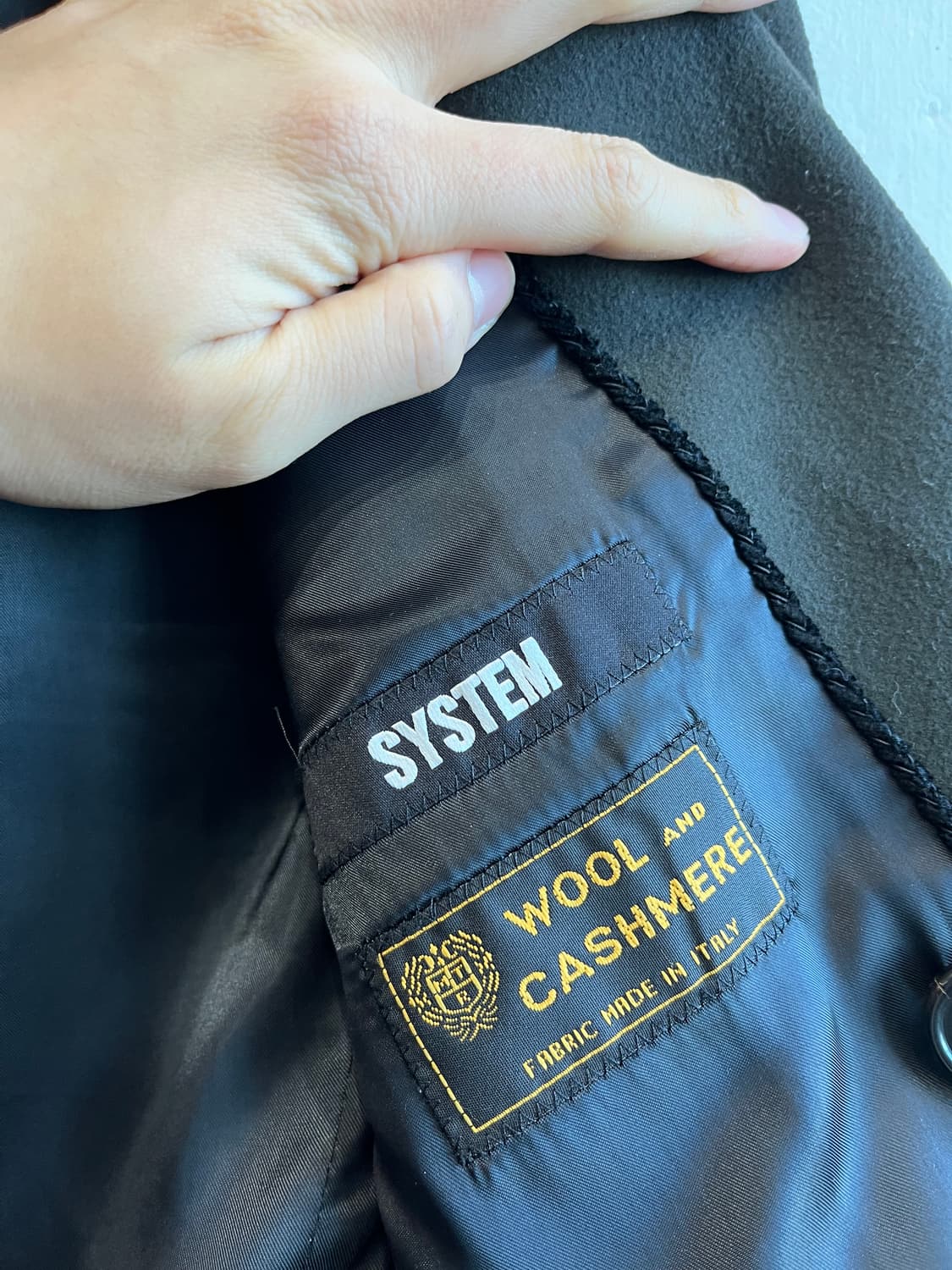 시스템 울 캐시미어 밀리터리 코트 상품이미지5