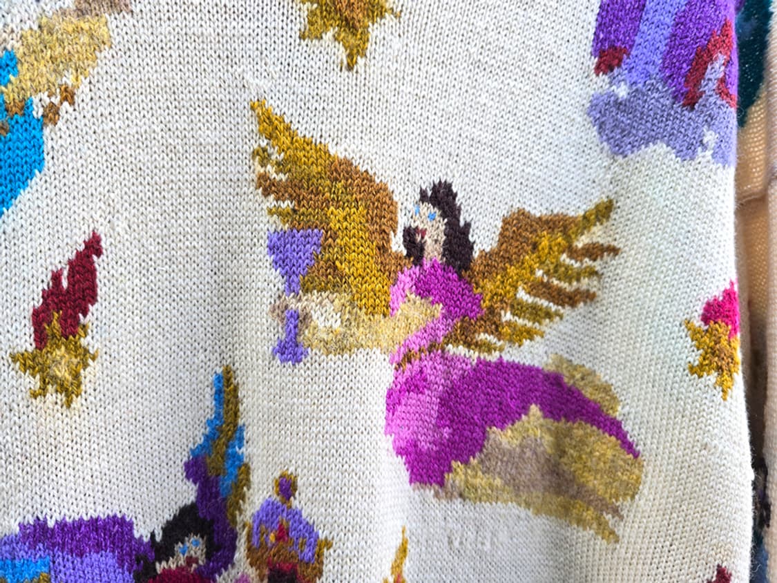 80s 핸드메이드 니트 (made in u.k) 상품이미지5