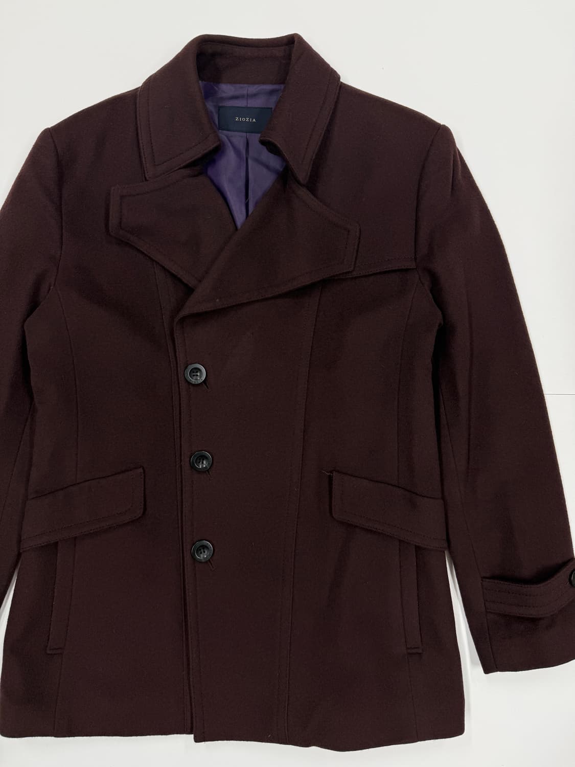 지오지아 버건디 하프코트 상품이미지2