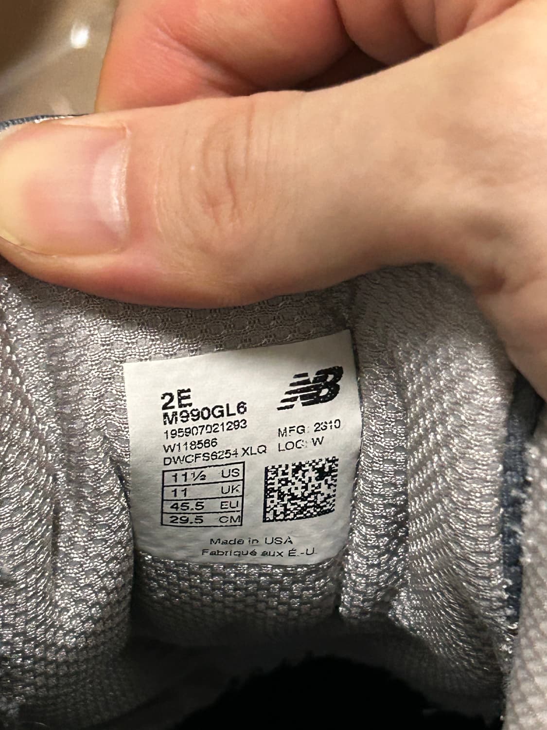 뉴발란스 990v6 그레이 295 2E 상품이미지8