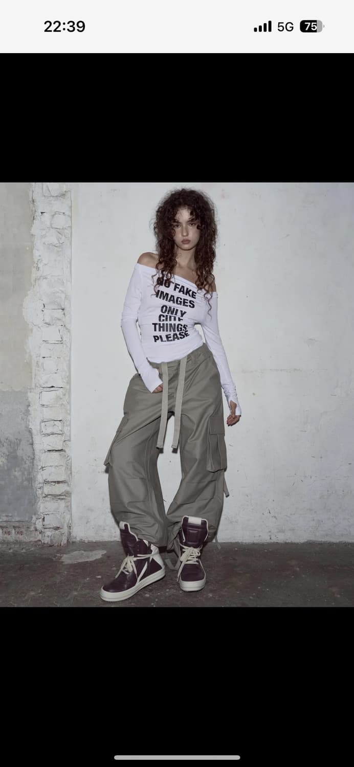 플리즈노팔로우 Tex Wide Work Pants (Sand Grey) 상품이미지1